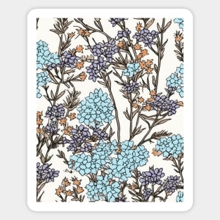 Blue Vervain Flower Pattern - Wildflower Illustration Sticker